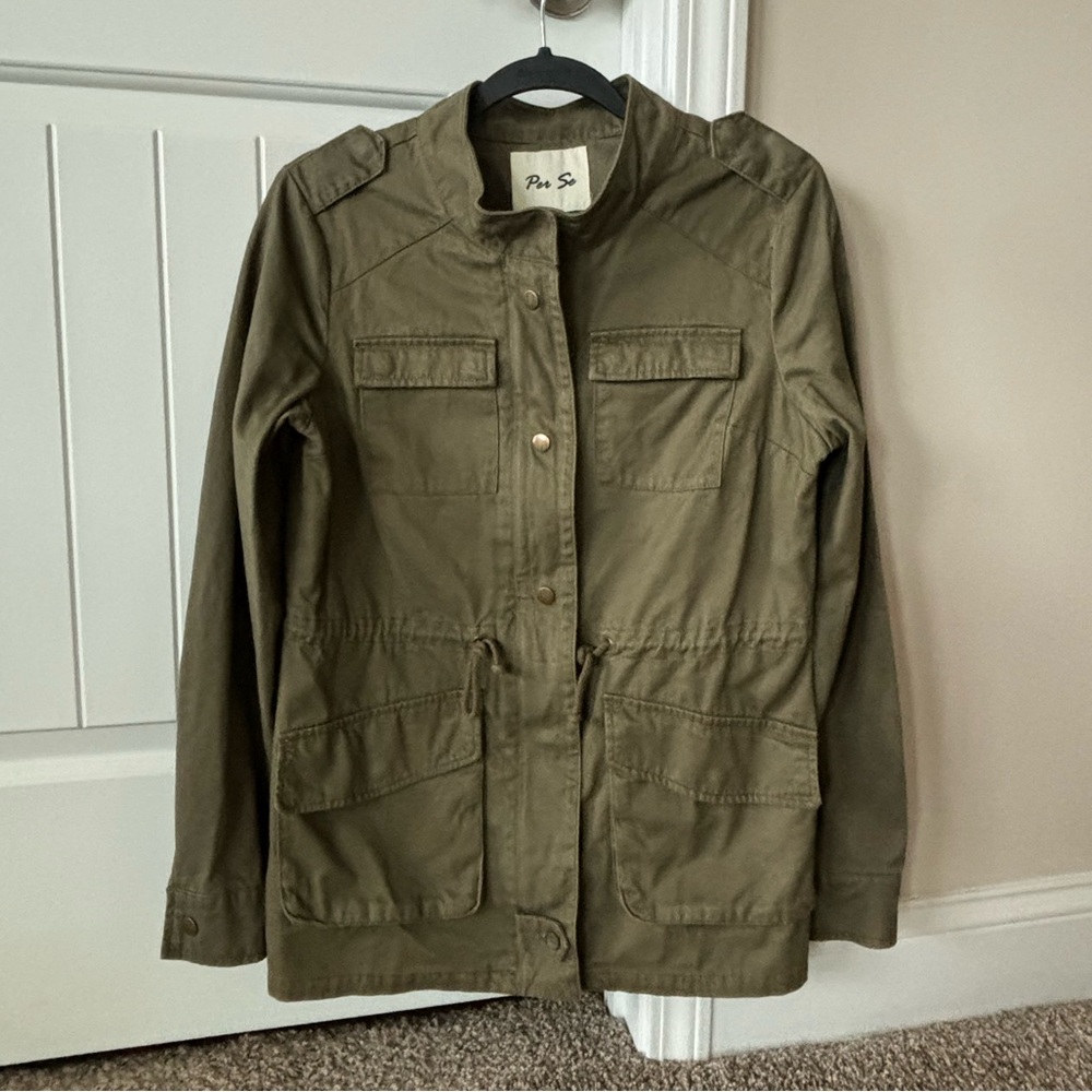 Per Se Utility Jacket. Army Olive Green. Size Small. Great condition!